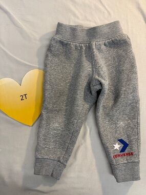 Converse - 2T Kids Heather Grey Joggers